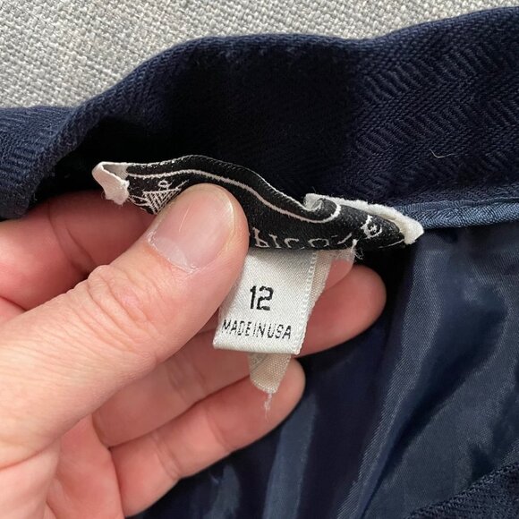 Vintage Evan-Picone Navy High Waisted Pleated Dress Pants Women's Size 12* - Picture 4 of 8